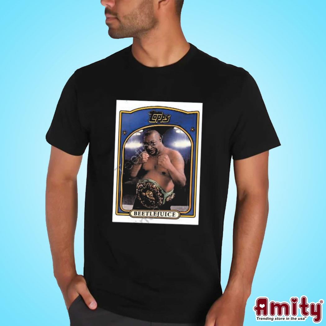 Official Mccaffrey wearing Beetlejuice topps boxing photo design t-shirt