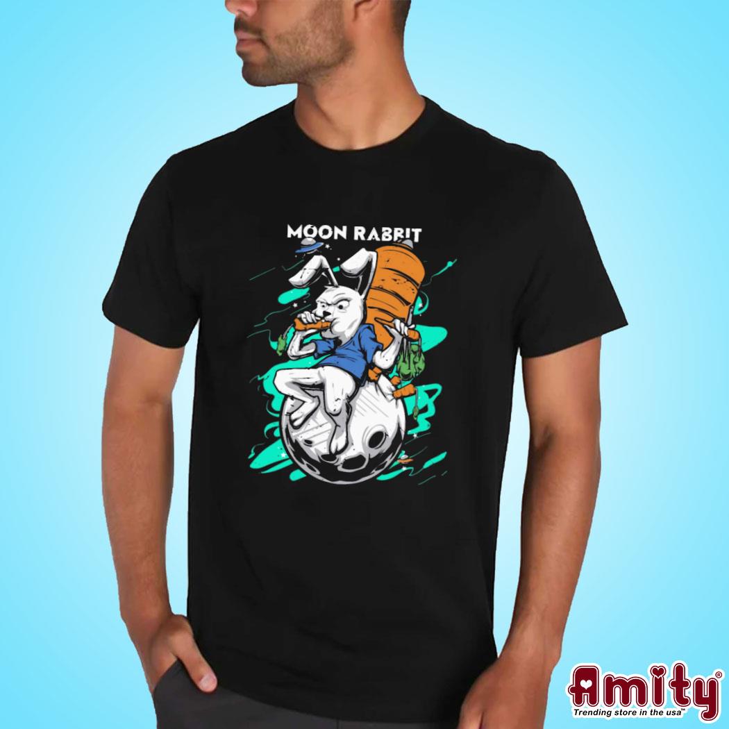 Official Moon rabbit art design t-shirt