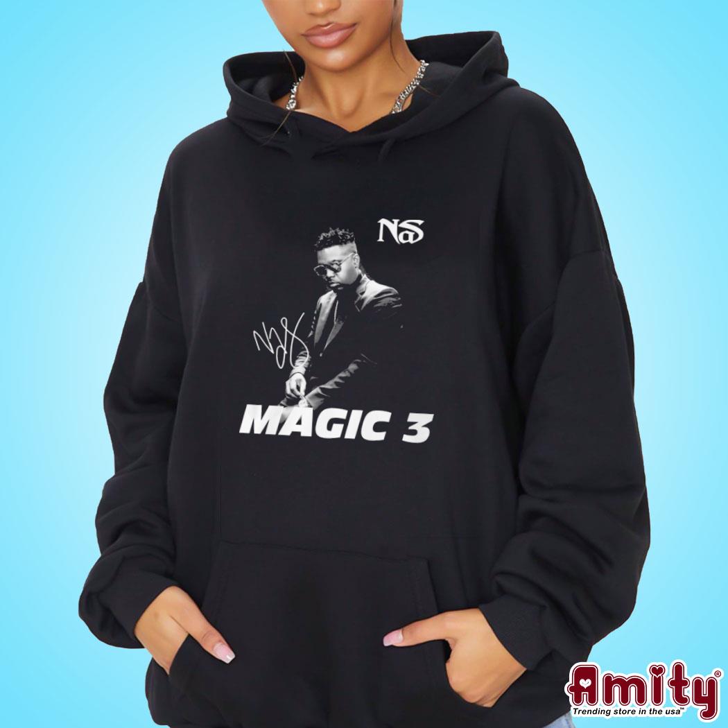 Official Nas magic 3 album signature photo design t-s hoodie