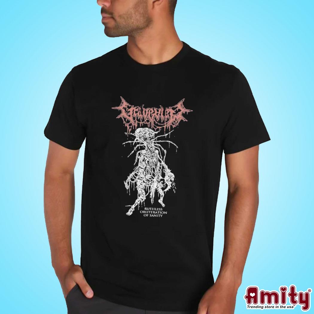 Official Night shift merch graveview ruthless obliteration of sanity d art design t-shirt