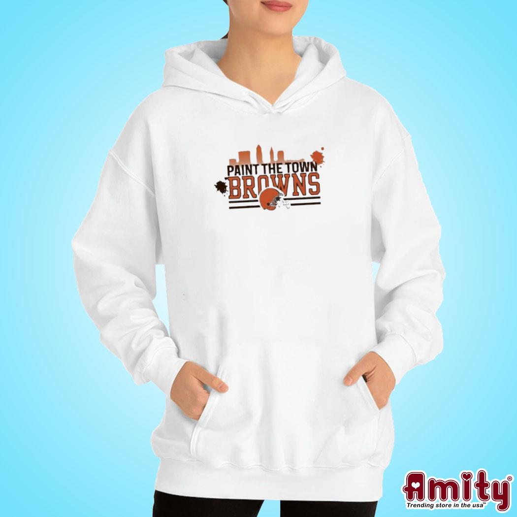 Official Paint the town browns Football helmet city art design t-s hoodie