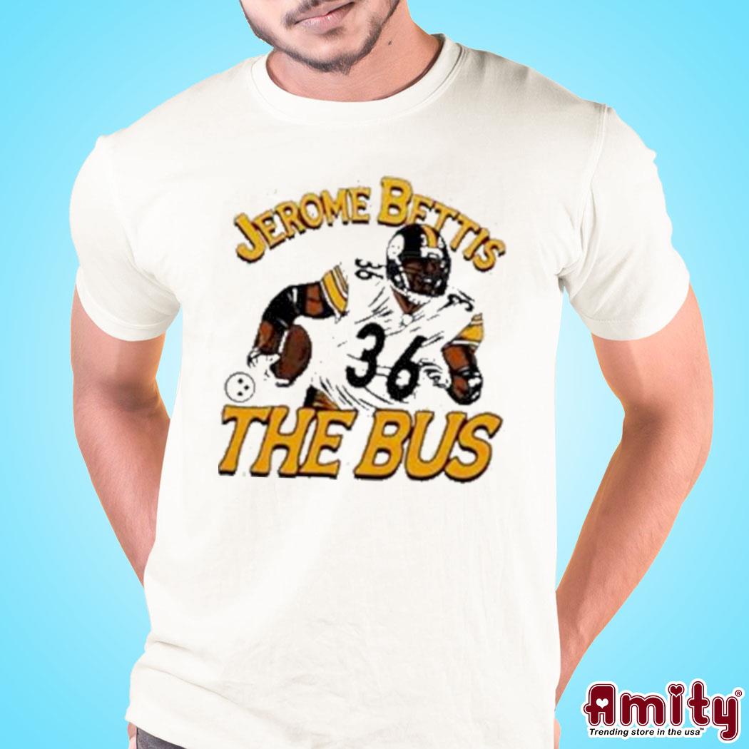 Official Pittsburgh Steelers Jerome Bettis the bus art design t-shirt