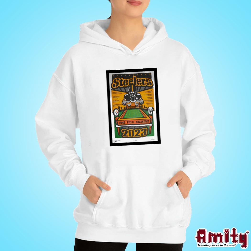 Official Pittsburgh Steelers show tour 2023 home field advantage concert art poster design t-s hoodie