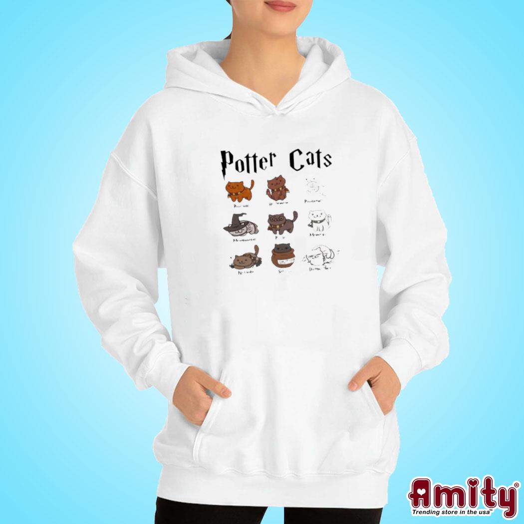 Official Potter cats cute cat cosplay Harry Potter art design t-s hoodie