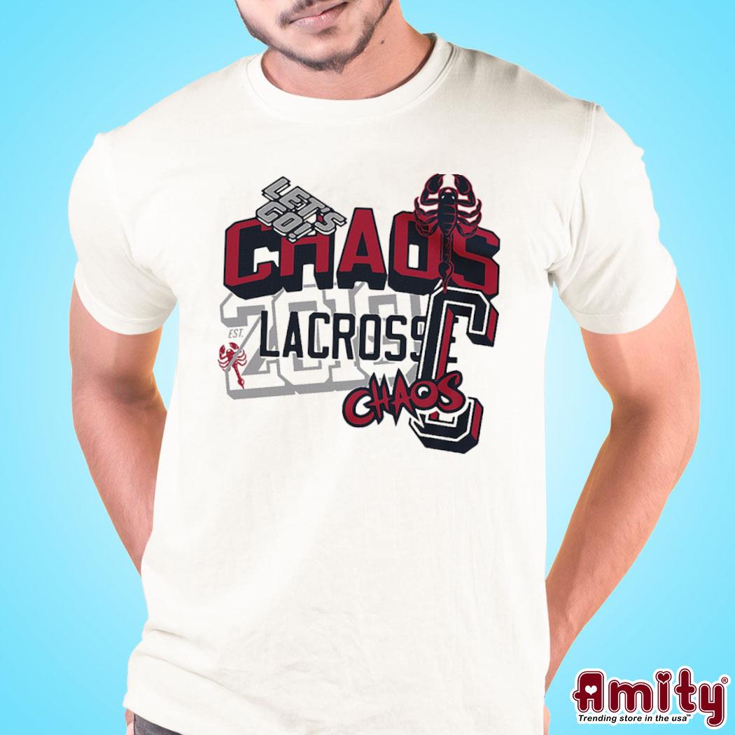 Official Premier lacrosse league chaos all over print art design t-shirt