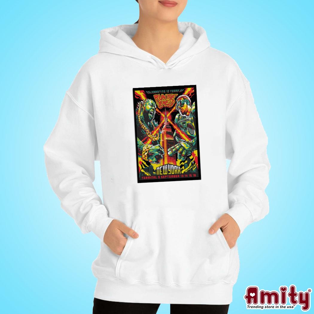 Official Run the jewels celebrating 10 years of art poster design t-s hoodie