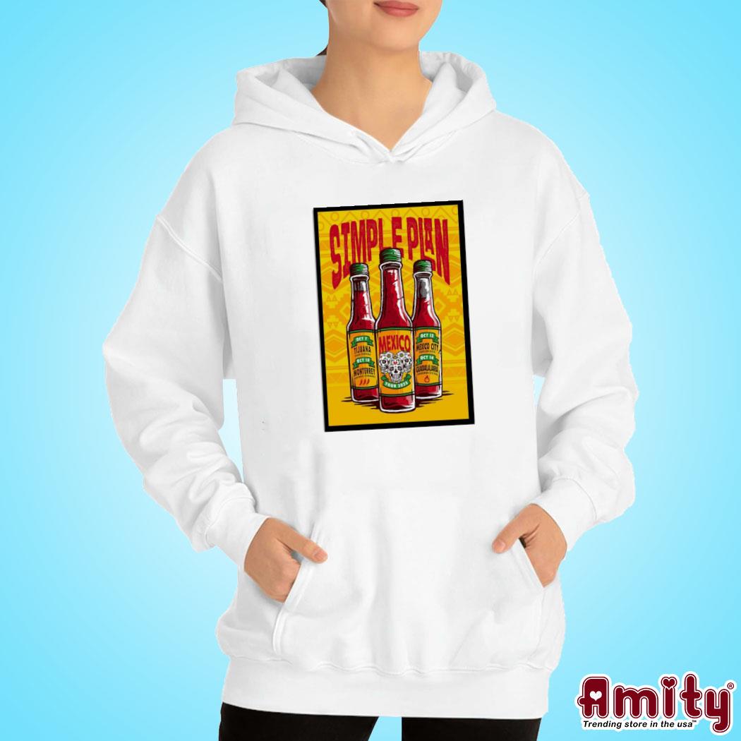 Official Simple plan oct 7 2023 tijuana art poster design t-s hoodie