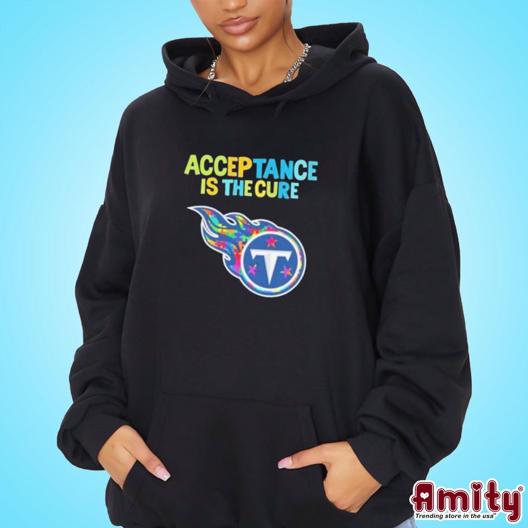 Official Tennessee Titans autism awareness acceptance is the cure logo  design t-shirt, hoodie, sweater, long sleeve and tank top