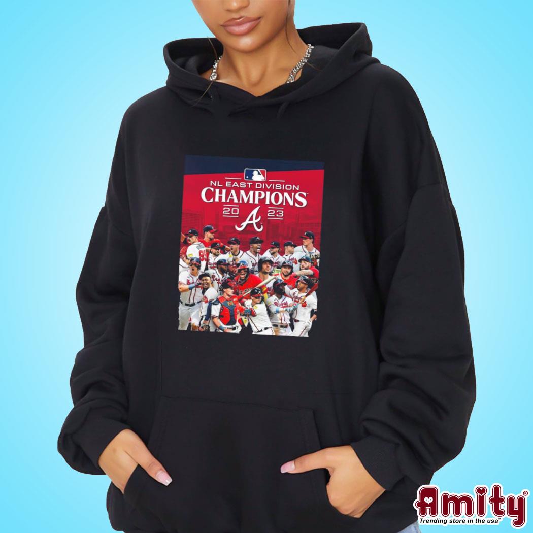 Official The Atlanta Braves are 2023 nl east champions photo design t-s hoodie