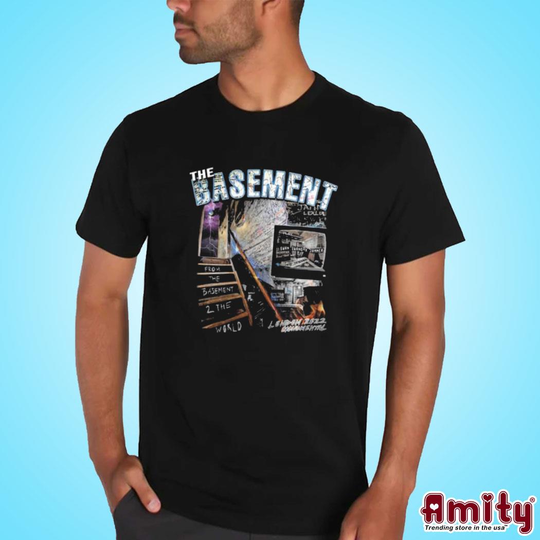 Official The basement 2 the world swan swang x jammer london monumental art design t-shirt