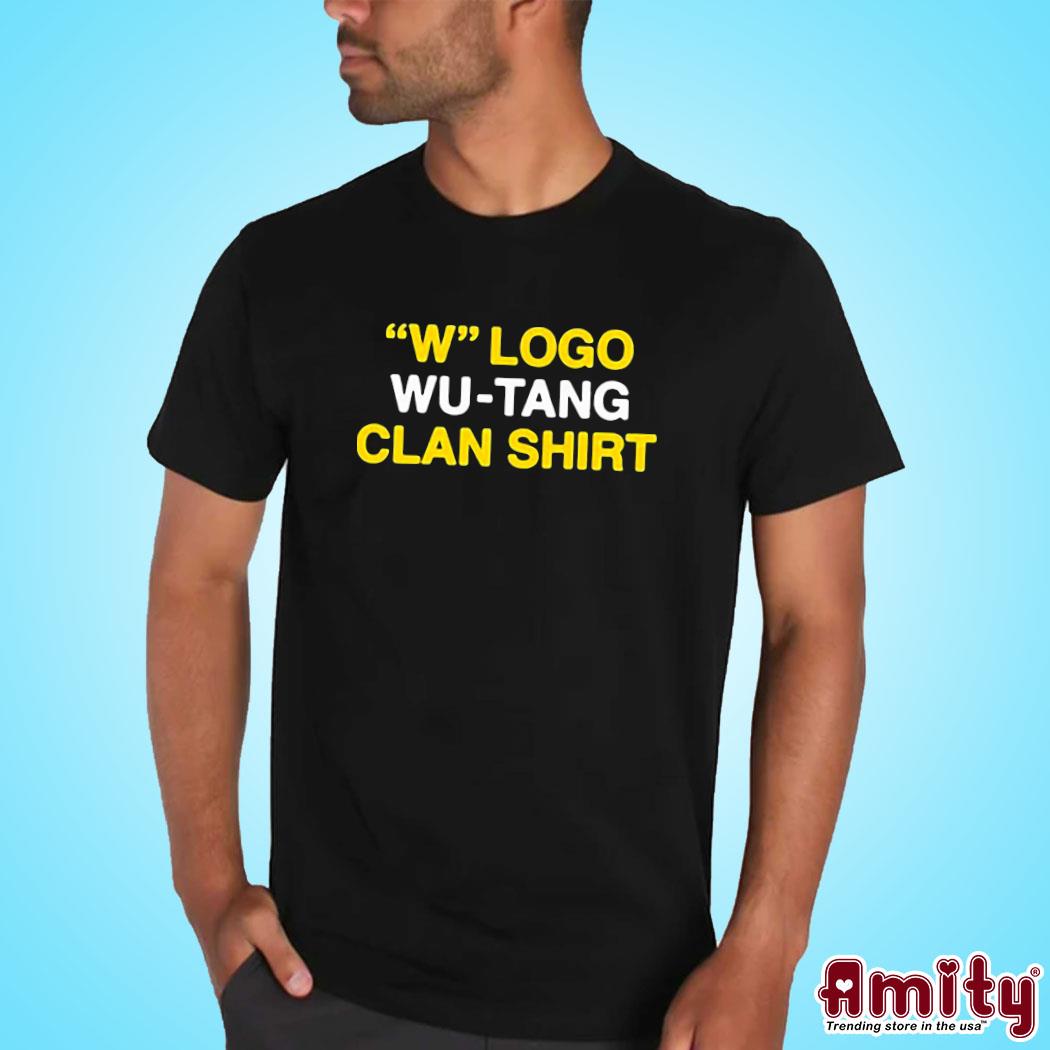 Official W logo Wu Tang clan text design t-shirt