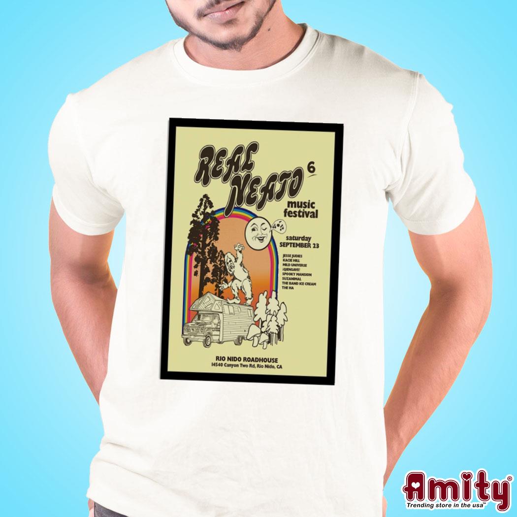 Real neato music festival sep 23 2023 art poster design t-shirt