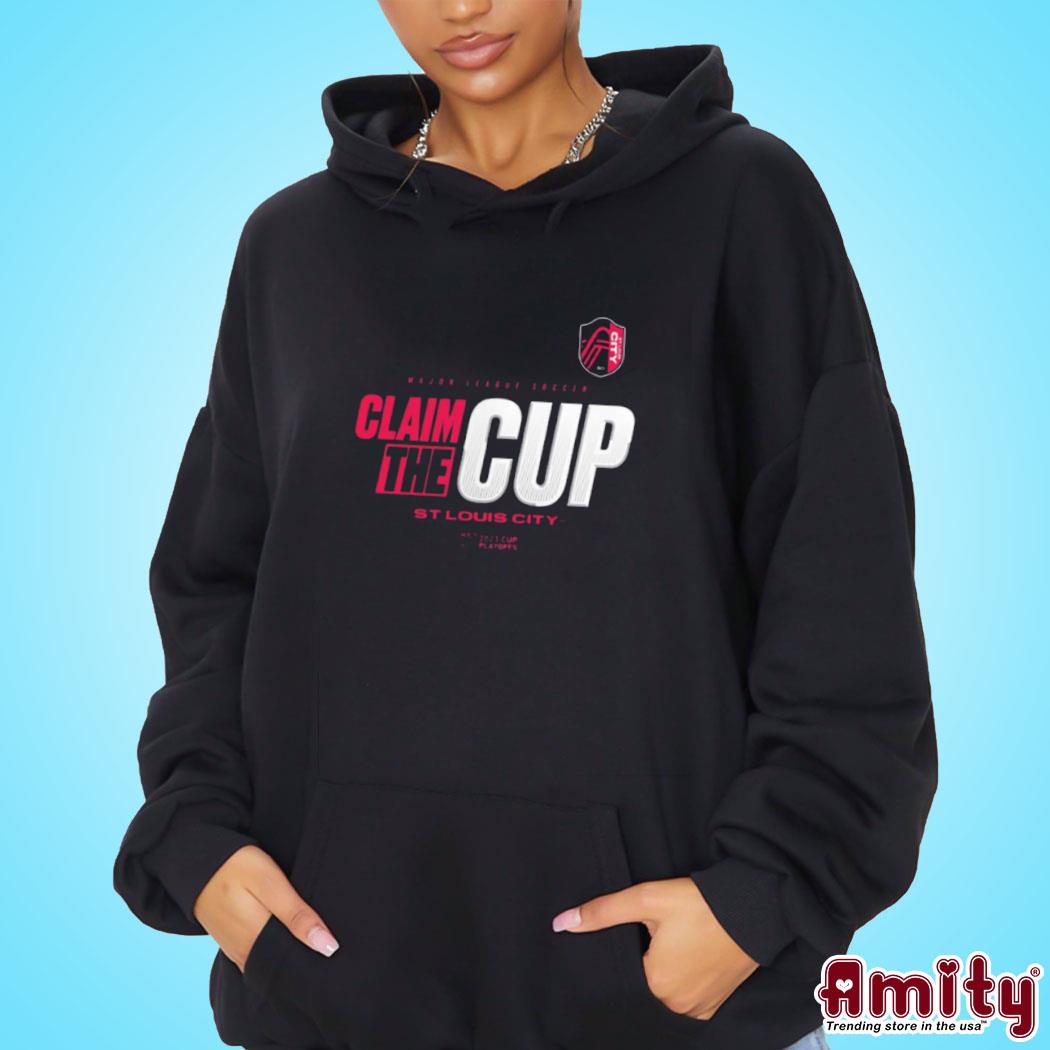 St Louis City Sc Fanatics Branded 2023 Mls Cup Playoffs Claim The Cup Logo T-s hoodie