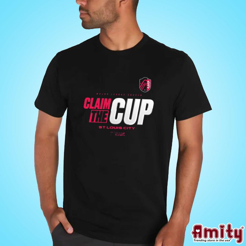 St Louis City Sc Fanatics Branded 2023 Mls Cup Playoffs Claim The Cup Logo T-shirt