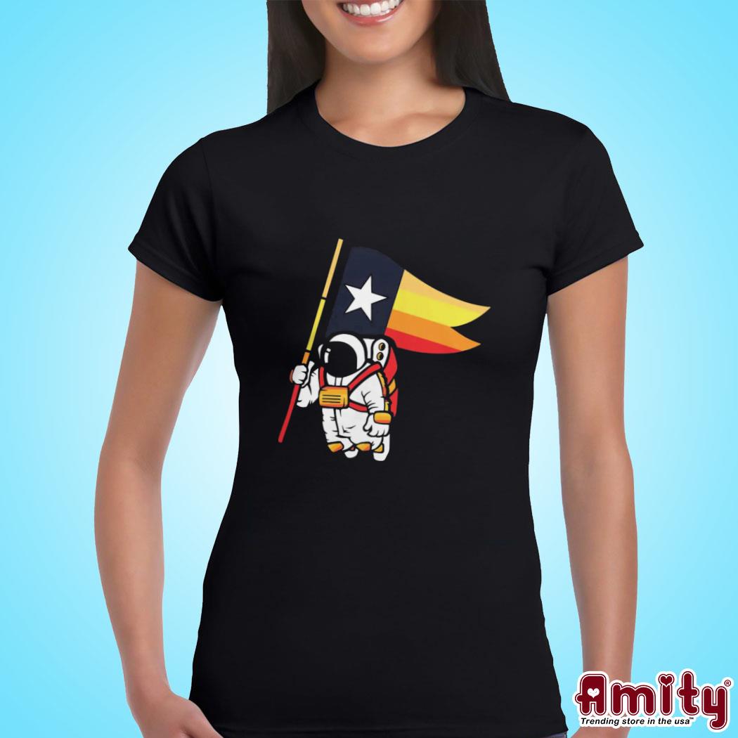 Houston Champ Texas Flag Astronaut Space City - Houston Space City  Astronaut | Poster