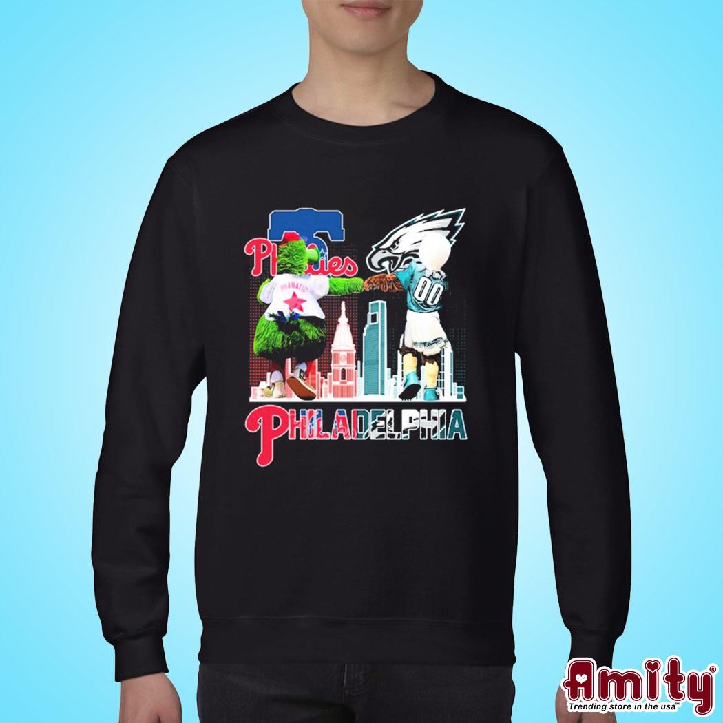 Philadelphia Phillies And Philadelphia Eagles Character City T Shirt,  hoodie, sweater, long sleeve and tank top