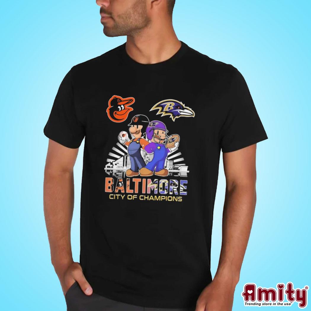 Baltimore City Baltimore Ravens And Baltimore Orioles Shirt