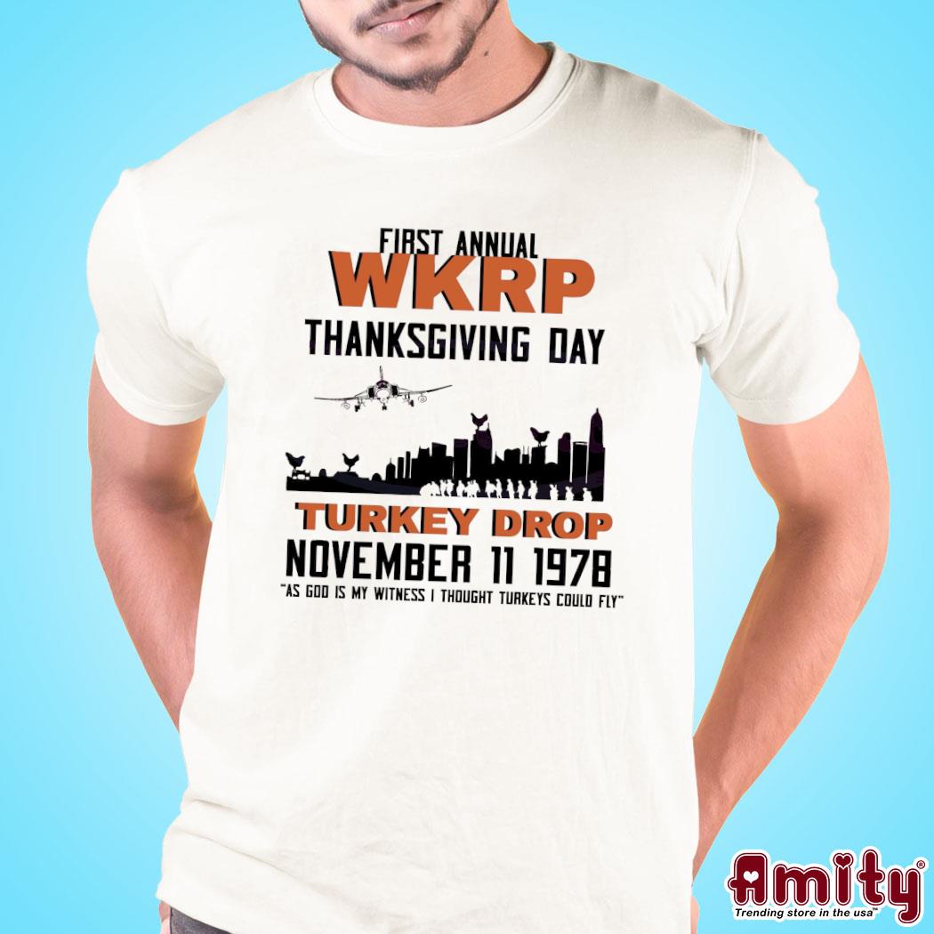 Vintage Thanksgiving Turkey Drop First Annual WKRP Shirt