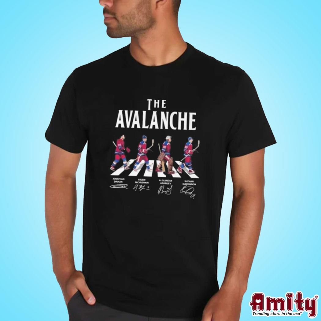 The Colorado Avalanche Team Hockey Abbey Road Signatures Tee Shirt