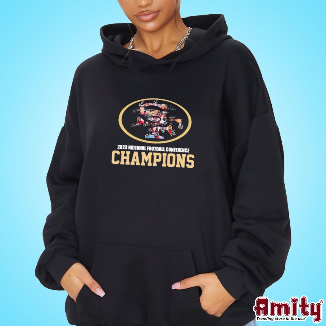 2023 NFC Champions San Francisco 49ers Logo Players Signature Shirt hoodie