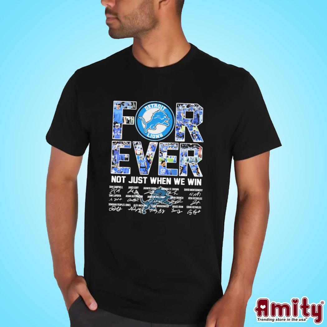 Detroit Lions Forever Not Just When We Win NFC Championship Signatures Shirt