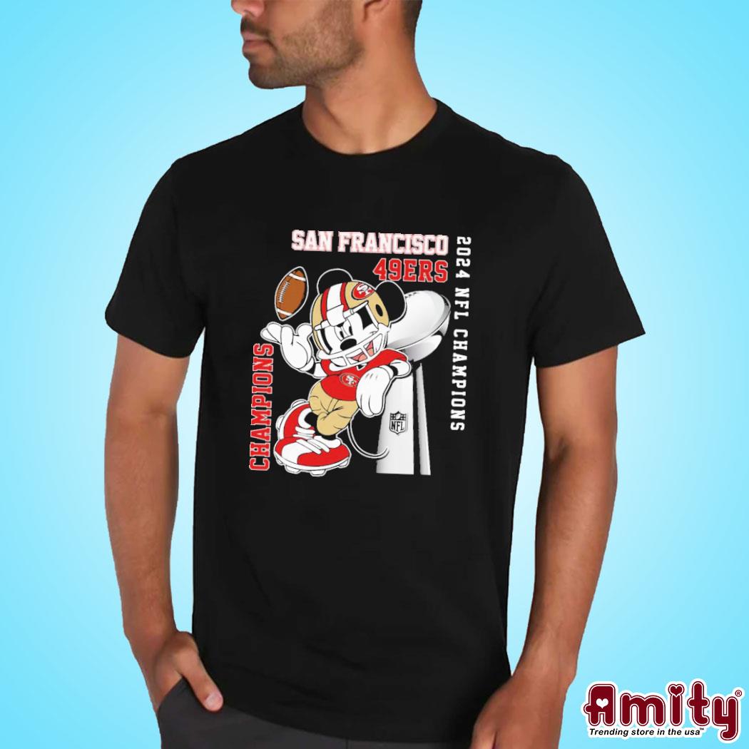 Mickey Mouse San Francisco 49ers 2024 NFC Champions Shirt