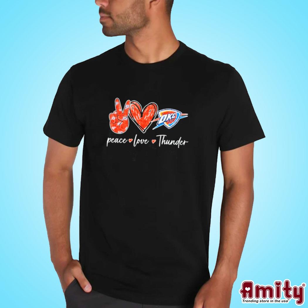 Peace Love Oklahoma City Thunder Basketball Shirt